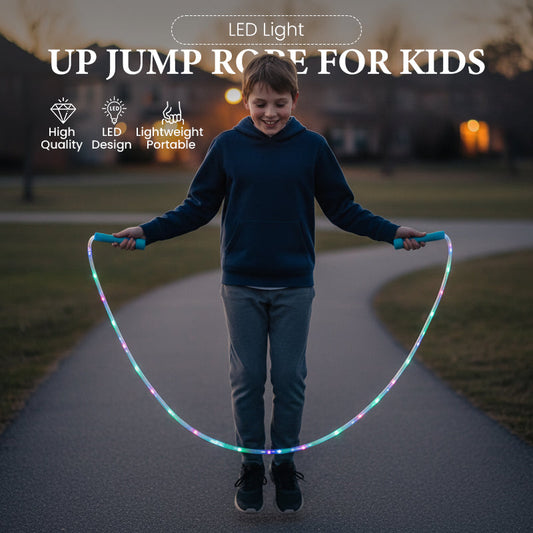 🕹️ ACHETEZ 2, OFFERT 1 ! 🎉 Corde à Sauter LED – 3 Modes Lumineux, Longueur Réglable & Antidérapant ✨📦