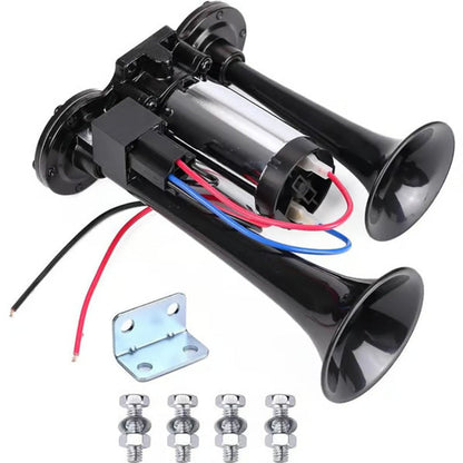 📢📢50% DE RÉDUCTION !! ⏰ Klaxon pneumatique 120 dB – Pour train, camion, voiture | 12V/24V, étanche & installation sans outil 🚛🔊