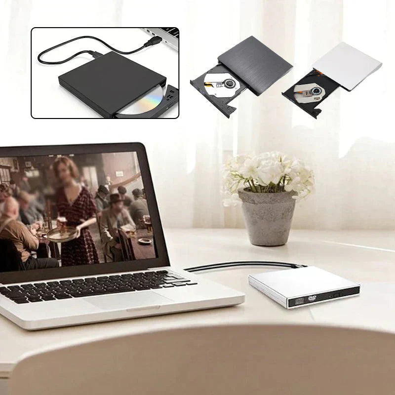 📢📢50% de réduction ! 💿💻 Lecteur CD/DVD Externe – Plug & Play, Portable ...