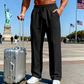 📢📢40 % DE RÉDUCTION !! ⏰Pantalon droit pour homme à taille élastique avec cordon de serrage
