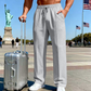 📢📢40 % DE RÉDUCTION !! ⏰Pantalon droit pour homme à taille élastique avec cordon de serrage