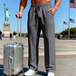 📢📢40 % DE RÉDUCTION !! ⏰Pantalon droit pour homme à taille élastique avec cordon de serrage