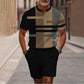 🔥50 % DE RÉDUCTION🔥Ensemble chemise et short à col zippé pour homme