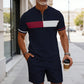 🔥50 % DE RÉDUCTION🔥Ensemble chemise et short à col zippé pour homme
