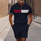 🔥50 % DE RÉDUCTION🔥Ensemble chemise et short à col zippé pour homme