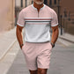 🔥50 % DE RÉDUCTION🔥Ensemble chemise et short à col zippé pour homme