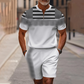 🔥50 % DE RÉDUCTION🔥Ensemble chemise et short à col zippé pour homme