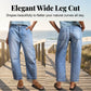 👖✨ PROMO FLASH 50% ! Jean Femme Droit 7/8 – Taille Mi-Haute, Jambe Large Effilée, Délavé Vintage, Coupe Flatteuse 🌟