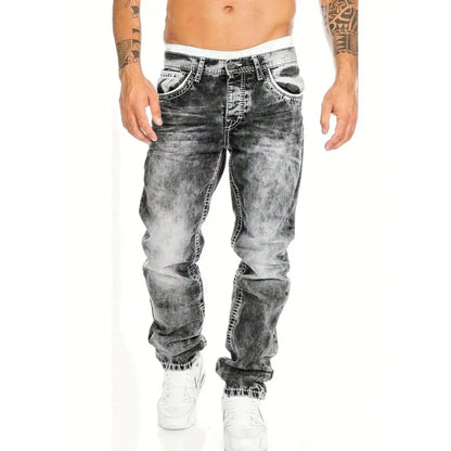 👖 50% DE RÉDUCTION! 🔥 Jean en Denim Extensible Créatif pour Hommes – Style Minimaliste, Coupe Moderne & Parfait pour l'Été 💙