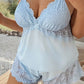 💐50% DE RÉDUCTION ! Pyjama Femme Dentelle – Touche Romantique pour Nuits Douces 💕🌙【Offre Limitée】