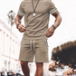 ✨ 50 % de réduction🔥 Ensemble 2 pièces pour homme : t-shirt rayé et short