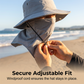 🧢 50% DE RÉDUCTION! 🎣 Chapeau de Pêcheur Respirant avec Masque Facial Détachable – Protection UPF 50+, Léger & Idéal Pour Les Activités en Plein Air 🛡️