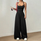 Combinaison-pantalon décontractée femme à fines bretelles