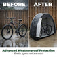 🛡️🚲 Abri vélo pliable grande capacité – Toile renforcée étanche, bloque UV et intempéries, pour une ou deux bicyclettes en toute sécurité 🌬️🔒