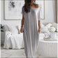 ⏳Spécial à durée limitée⏰Robe longue décontractée à manches courtes et coupe ample👗