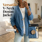 📢📢50 % DE RÉDUCTION !!!⏰Veste en jean classique à boutons pour femme