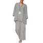 👚 50% DE RÉDUCTION! 💃 Ensemble Tunique Ample & Pantalon à Jambes Larges – Look Décontracté, Tissu Léger & Parfait Pour Le Printemps/Été 🌸