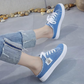 👟 50 % DE RÉDUCTION ! 👖 Baskets-mules en denim pour femme – Faciles à enfiler, semelle confortable et parfaites pour un look estival décontracté ☀️
