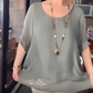 👚✨ Haut Décontracté à Col Rond pour Femme – Tissu Doux, Paillettes & 2 Couleurs (S-3XL)