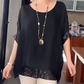 👚✨ Haut Décontracté à Col Rond pour Femme – Tissu Doux, Paillettes & 2 Couleurs (S-3XL)