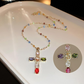 💐50% DE RÉDUCTION ! Collier Croix en Strass – Éclat Éblouissant et Foi Illustrée ✨🙏【Offre Limitée】