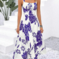 🌺 PROMO LIMITÉE 50% DE RÉDUCTION ! 👗 Robe Imprimée à Bretelles Fines – Dos Froncé, Coupe Trapèze, Légère 🦋