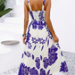 🌺 PROMO LIMITÉE 50% DE RÉDUCTION ! 👗 Robe Imprimée à Bretelles Fines – Dos Froncé, Coupe Trapèze, Légère 🦋