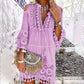 🔥50 % de réduction 👗Robe ample en coton et lin brodée pour femme 🌸