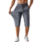 🩳🏃‍♂️✨ PROMO LIMITÉE -50% ! Pantalon de Sport Capri Homme – Séchage Rapide, Extensible & Poches Zippées (Noir/Gris/Vert Armée/Bleu, S-XL)