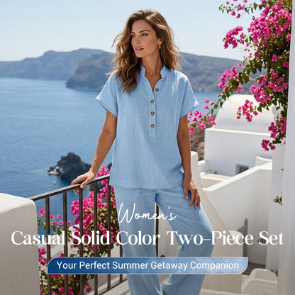 👚 50% DE RÉDUCTION 🌸 Ensemble décontracté pour femme – T-shirt & pantalon long – Confortable, élégant & parfait pour le quotidien, le travail ou les loisirs – style effortless toute la journée 💃
