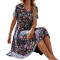 🌸 PROMO LIMITÉE 50% DE RÉDUCTION ! ✨ Robe d'Été Imprimé Floral – Col V, Légère, Romantique ✨