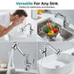 🚰Robinet de Lavabo Pivotant 360° – Bras Mobile 1080°, Design Moderne, Installation Facile ⏳  à utiliser ✨