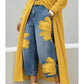 🌸 PROMOTION LIMITÉE 50% DE RÉDUCTION ! ✨ Jean Large Femme Brodé Fleuri – Artisanal, Moderne, Confortable 🌼