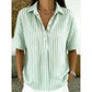 👕Chemise Femme à Manches Courtes Rayées