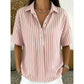 👕Chemise Femme à Manches Courtes Rayées