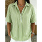 👕Chemise Femme à Manches Courtes Rayées