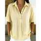 👕Chemise Femme à Manches Courtes Rayées