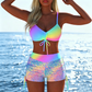 📢📢Ensemble bikini pour femme – Haut à cordons et shorty, différents modèles🩱 Pour la plage et la piscine⏰