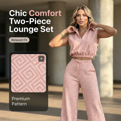 Ensemble Lounge 2 Pièces pour Femme avec Pantalon à Cordon