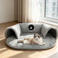 🐱 PROMOTION LIMITÉE -50% ! ✨ Lit tunnel pour chat 2-en-1 – Peluche, pliable, compact 🎾