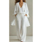 Ensemble élégant 3 pièces : pantalon large, cardigan et haut