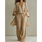 Ensemble élégant 3 pièces : pantalon large, cardigan et haut