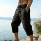 👖Pantalon capri cargo en lin mélangé pour homme🌬️ Léger, respirant et conçu pour le confort