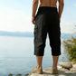 👖Pantalon capri cargo en lin mélangé pour homme🌬️ Léger, respirant et conçu pour le confort