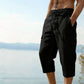 👖Pantalon capri cargo en lin mélangé pour homme🌬️ Léger, respirant et conçu pour le confort