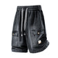 👖 Maintenant à 50% de réduction ! 🏙️ Short cargo en denim ample pour hommes – Style urbain et coupe réglable 🛹