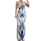 🏺 PROMO EXCEPTIONNELLE 50% DE RÉDUCTION ! ✨ Robe Longue Fluide – Imprimé Porcelaine Bleue & Blanc Revisité, Coupe Classique Intemporelle – Élégance Artistique et Féminité au Quotidien 💙👗