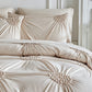 🛏️ PROMO LIMITÉE -50% ! ✨ Parure de Housse de Couette à Plis Pincés – Design Élégant, Tissu Mélangé Doux & Respirant, Teinte Kaki Apaisante, Plusieurs Tailles 🌙🌸