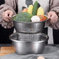 📢📢50 % DE RÉDUCTION !!!⏰ Ensemble 3-en-1 Bols Inox – Découpe, Égouttage & Cuisson, Compact & Multifonction ⏱️