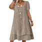 Robe décontractée à manches courtes et coupe ample pour femme